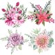 thumbnail image 2 of QCF91 serie Rosa pegatina de ramo de Navidad calcomanía de celebración calcomanía de decoración de habitación, 2 of 4