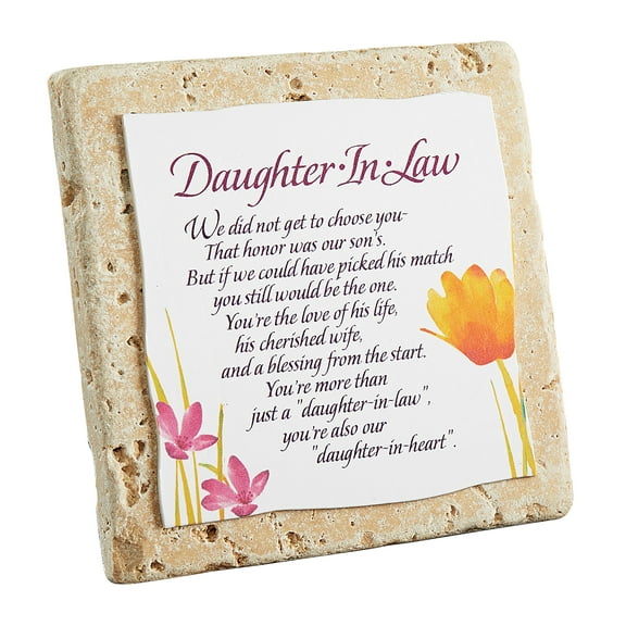 Collections Etc Daughter-in-Law Sentimental Desktop Tile Plaque Gift