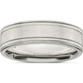 thumbnail image 1 of Sterling Silver Ss 6mm Brushed Fancy Band Size 11 Made In United States qwb114b-11, 1 of 5