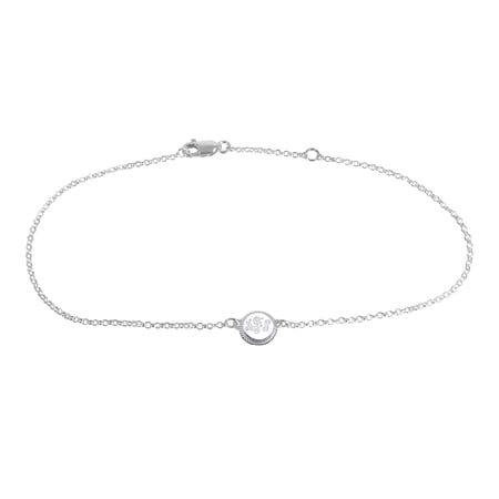 Rope Framed Engraved Monogram Anklet
