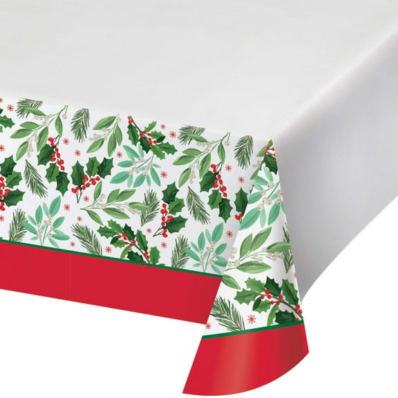 Holly Jolly Christmas Paper Tablecloth