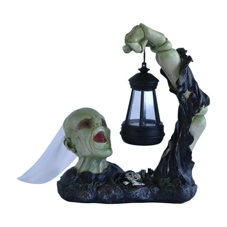 

New Night Lights Half Body Skeleton Holding A Night Light Resin Craft Outdoor Garden Ornaments