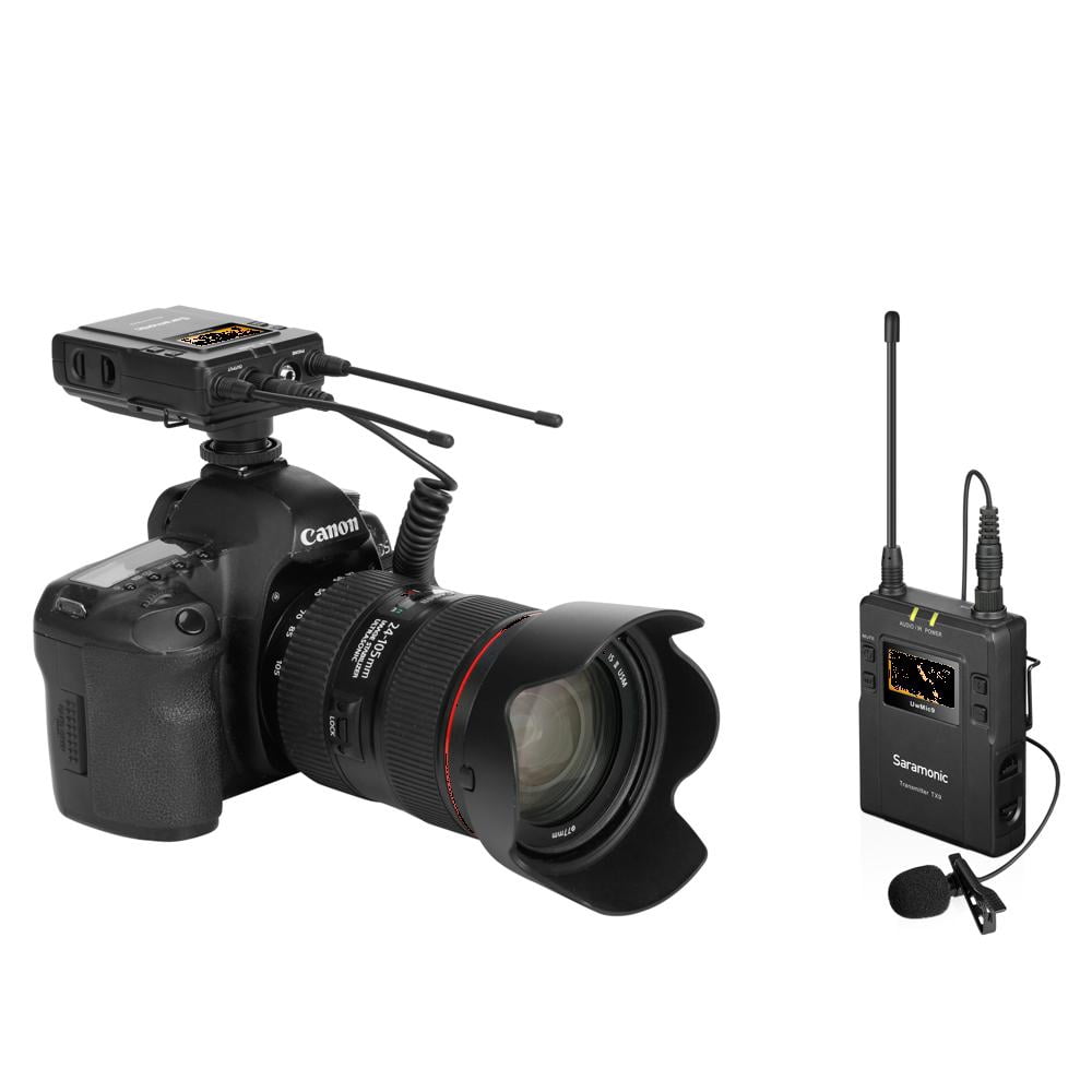 Saramonic UwMic9 RX9+TX9 Wireless UHF Lavalier Microphone System with Dual-Channel Camera-Mountable Receiver