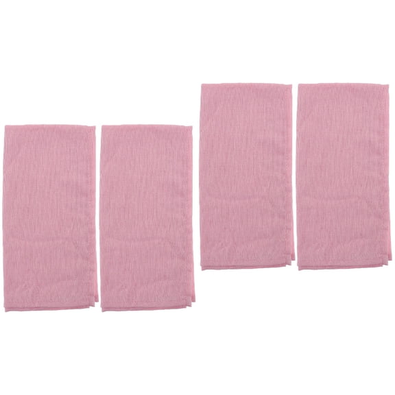 WHAMVOX Pink Cotton Linen Heat-Resistant Place Mat for Home Use 4Pcs