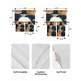 thumbnail image 5 of Turquoise Orange Geo Swag Kitchen Curtains Sets for Windows 24 Inch Length, Circle Modern Artwork Short Window Curtain Panels Swags Valances and Tiers 3 Piece Set for Cafe/Dining Room, 5 of 5