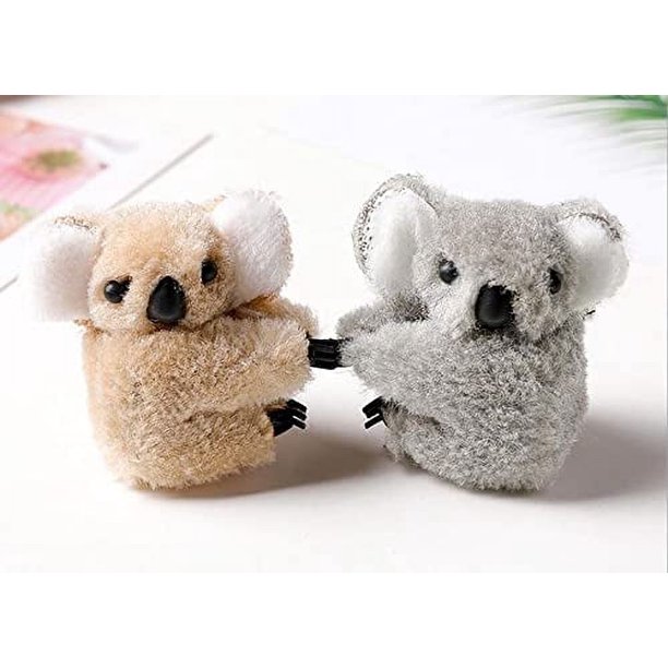 CRIZAN 2 Piezas Marrón Gris Felpa Koala Hermanas Mejores Amigos Lindos Pinzas para el Cabello Pinzas para el Cabello Antideslizantes Simples Irregulares Pinzas de Moda Accesorios para el Cabello para