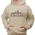 thumbnail image 2 of Skyline Buenos Aires Argentina Hoodie Sweatshirt Unisex 3X-Large Sand, 2 of 5