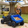 thumbnail image 4 of 2-In-1 24V 440W Kids Ride On Electric Dump Truck Car with Parental Remote, 4WD Electric Car with Anti-Collision Bar, Ride on Toy with Bluetooth/MP3, Gift for Kids Boys Girls Aged 3-5, Blue, 4 of 8