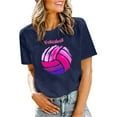 thumbnail image 1 of TSADFHJI Hauts pour Femmes, T-Shirts Rouges Élégants, T-Shirts de Volleyball, T-Shirts d'Équipe de Volleyball, T-Shirts Graphiques Décontractés à Manches Courtes G Marine, 1 of 3