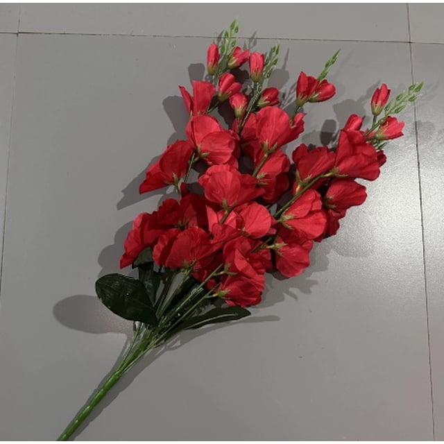 Juego de 5 piezas - Gladiolos, flores artificiales de seda for bodas, salones y decoración del hogar; flores artificiales.
