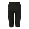 thumbnail image 3 of Yolossia Womens Plus Size Stretch Leggings Hollow Out Pull On Capri Pants, 3 of 4