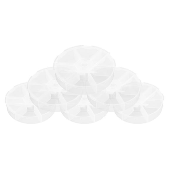 HONITANO 6Pcs Plastic Bead Container Clear Portable Storage Organizer for Jewelry and Small Parts