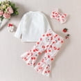 thumbnail image 3 of URMAGIC Infant Toddler Baby Girl Christmas 2PCS Outfits Long Sleeve Letters Pullover Tops Bell-Bottoms Flare Pants 3 Months- 4 Years, 3 of 11