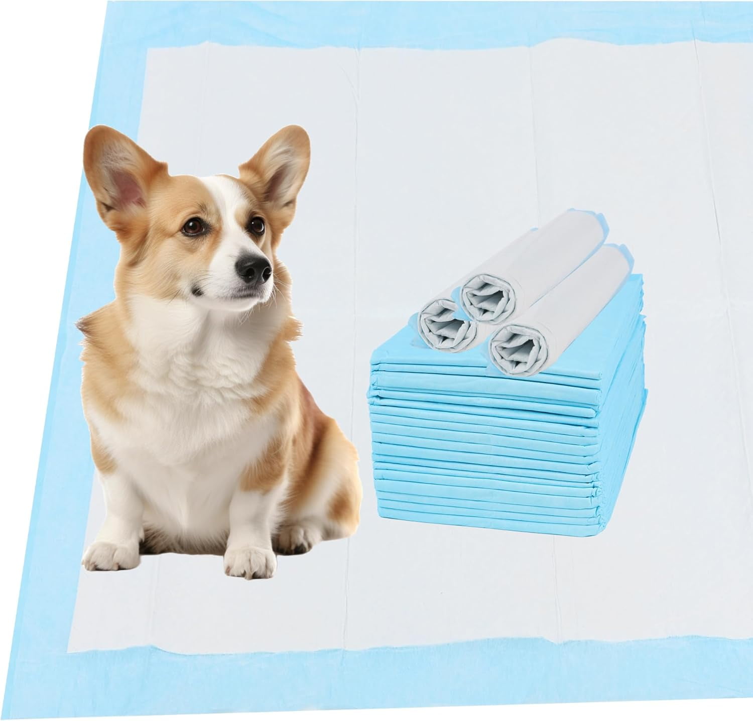 22x22 Dog Training Pads Dog and Puppy Pee Pads for Dog Playpen with Leak-Proof Dog Pee Pads Glad for Pets Training Dogs Potty Training Pads 22x22