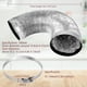 thumbnail image 5 of Conducto de ventilación de aluminio Rewera, manguera de escape de aluminio para campana extractora/secadora, manguera de escape flexible con 2 abrazaderas de acero y manguera de escape de aire (⌀100, 5 of 5