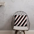 thumbnail image 3 of Vibrant Contrast 18"x18" Black White Red Stripe Accent Pillow, 3 of 8