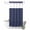 Blue, variant on No Hook Shower Curtain, Pure Dark Blue Shower Curtains for Bathroom with See Through Top Window, Simple Solid Color Waterproof & Washable Bath Curtain Small Stall 36"x78"