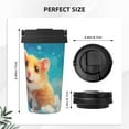 thumbnail image 3 of Gukieu Cloud Cute Hamster Print Insulated Coffee Cup, Portable Stainless Steel Vacuum Cup with Lid, Unisex, Suitable for Office, Cafe, Car, 3 of 8