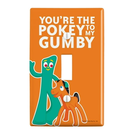 You're The Pokey To My Gumby Best Friends Plastic Wall Decor Toggle Light Switch Plate