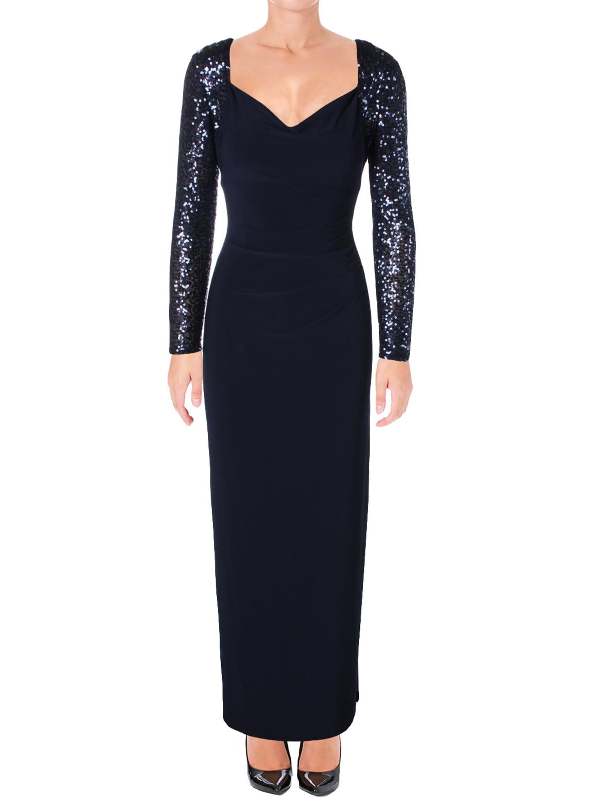 ralph lauren navy evening gown