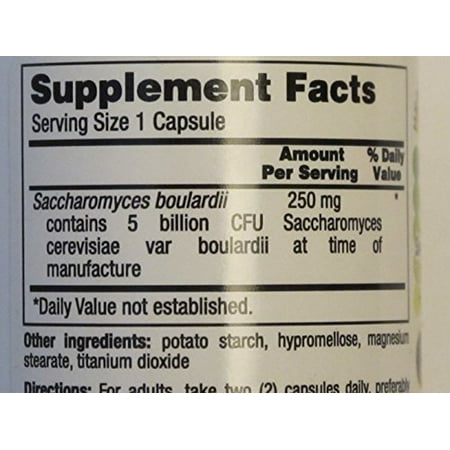 Probiotic 50 Capsules 250mg Saccharomyces boulardii for Intestinal Health Similar to Florastor