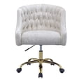 thumbnail image 7 of Bowery Hill Tufted Velvet Upholstered Office Chair in Vintage Cream and Gold, 7 of 7