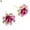 Pink, variant on Women's Rose Flower Ear Studs Rhinestone Inlaid Earrings
