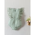thumbnail image 3 of Coduop Baby Infant Toddler Girls Casual Romper Lace Ruffled Sleeveless Playsuit One-Piece Bodysuit, 3 of 7