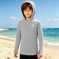 thumbnail image 7 of CAIXIA Boys Hooded Rash Guard Fishing Shirt, UPF 50+ Kids Long Sleeve Sun Hoodie, Youth UV Protection Beach Swim Shirts, 7 of 7