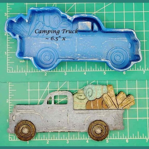 Camping Vintage Truck Silicone Freshie Mold