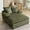 Green|Adjusted, variant on Aukfa 58" Velvet Chaise Lounge Indoor Upholstered Sofa w/ Pillow for Living Room Bedroom, Orange