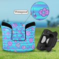 thumbnail image 6 of Haosy Blue Stripes with Cute Flowers Golf Mallet Putter Cover Strong Magnetic Leather Golf Club Headcover Closure, 6 of 7