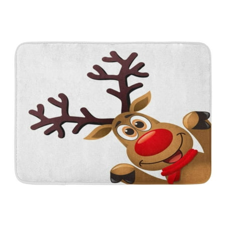 JSDART Xmas Drawing of Funny Red Nosed Reindeer Christmas Cartoon Rudolph Deer Scarf and Big Horns on Blank Copy Doormat Floor Rug Bath Mat inch | Walmart Canada JSDART Xmas Drawing of Funny Red Nosed Reindeer Christmas Cartoon Rudolph Deer Scarf and Big Horns on Blank Copy Doormat Floor Rug Bath Mat inch | Walmart Canada