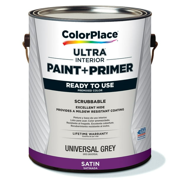 ColorPlace ULTRA Interior Paint & Primer, Universal Gray