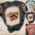 thumbnail image 4 of Njagoc3 Womens "HAPPY FALL YALL" Letter Print Digital Tie-Dye Short Sleeve Casual Crewneck T-Shirt - Stylish Thanksgiving Season Graphic Tee, 4 of 6