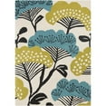 thumbnail image 2 of Sanderson Sanderson Hand-Tufted Wool Olive/ Cream/Black/Aqua Area Rug, 2 of 2