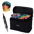 thumbnail image 1 of Marqueur Graphique 60/80 Couleurs Double Pointe avec Sac Noir, 1 of 4