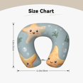 thumbnail image 3 of U-Shaped Pillow 11.8×9.8in With Pillow Core Comfortable Soft Invisible Zipper For Daily Travel Driving Office Cute Smiling Starfish, 3 of 8