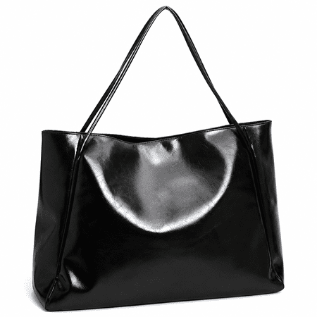 FLORNIX Work Bags for Women,Hidden Magnetic Closure Work Tote,Sleek Secure Design Womens Work Bag,Black