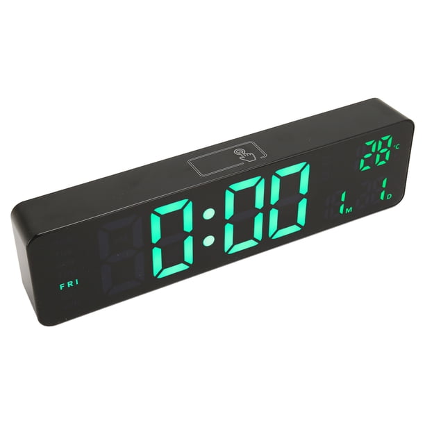 Reloj Despertador Digital, Reloj De Dormitorio Con Pantalla De Temperatura De 10 Pulgadas Con Pilas Para Oficina