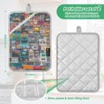 thumbnail image 6 of Yayeee Pot Holders Kitchen Heat Resistant with Pocket 7"x9.8" Cotton Oven Cooking Hot Pads, Large Retro Collection Pattern, 6 of 7
