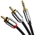 thumbnail image 1 of Cable RCA a AUX CLAVOOP, cable rojo blanco de 2 m, 3,5 mm a RCA, 1 of 8