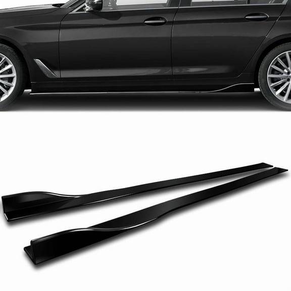 Stay Tuned Performance 86" x 4" Universal Painted Black Side Skirt Extension Rocker Splitters Lip 6PCS
