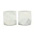 thumbnail image 6 of CosmoLiving by Cosmopolitan 4" Block Geometric White Marble Bookends (Set of 2), 6 of 7