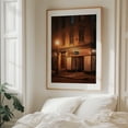 thumbnail image 5 of City Hall Place, Hudson - Hudson New York Photography Nightlife Street Photography City Architecture Vintage Rustic Night Sky Oak Framed Wall Art Print 9 x 12 inches, 5 of 12