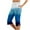 Blue, variant on LEKDFST Dressy Capri Pants For Women Gradient Print Mid Waist Capri Pants With Drawstring Womens Lightweight Pants Black L