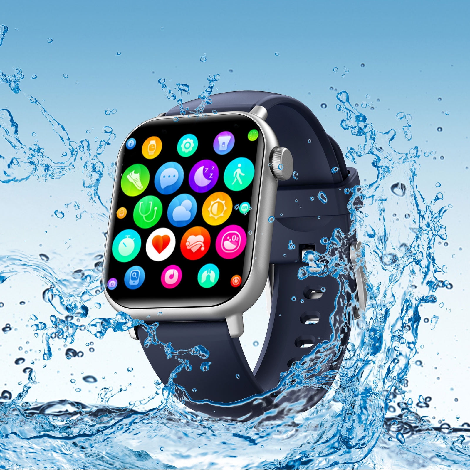 Smart Watch Multi-Function Health Monitoring Long Standby 1.81Inchs Full Touchs Screen Metal Case IP67 Waterproofs Digital Watch