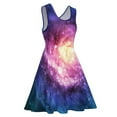 thumbnail image 4 of 2024 Gift Vestido Graphic Female Dress Skate Style Street Waist High Dresses Modern Space Outer Deep Dress Print Galaxy Spiral, 4 of 7