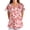 Pink, variant on Scrubs for Women V Neck Short Sleeve Scrubs Tops Casual Sunflower Floral Print Workwear Blouse with Pockets Work Shirts Uniform Comfortable Nursing Tunic(S-5XL)