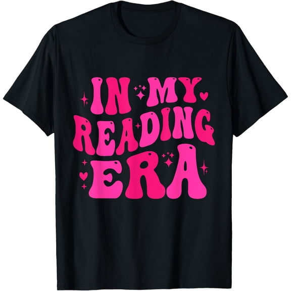 In My Reading Era Groovy Reader Librarian Teacher Book T-Shirt
